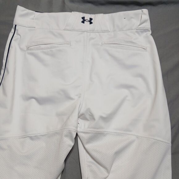 Under Armour Baseball Pants White Heat Gear Snap Button Stretch Mens Large 34x30 - Picture 8 of 13
